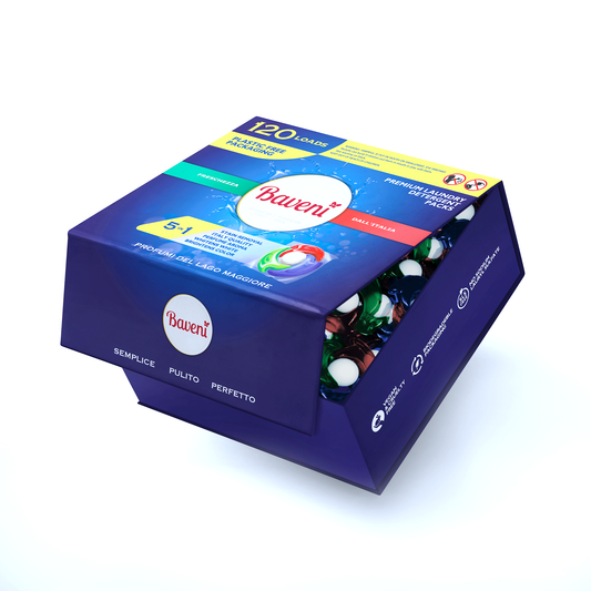 Baveni Laundry Detergent Packs. Profumo Del Lago Maggiore 120 LOADS